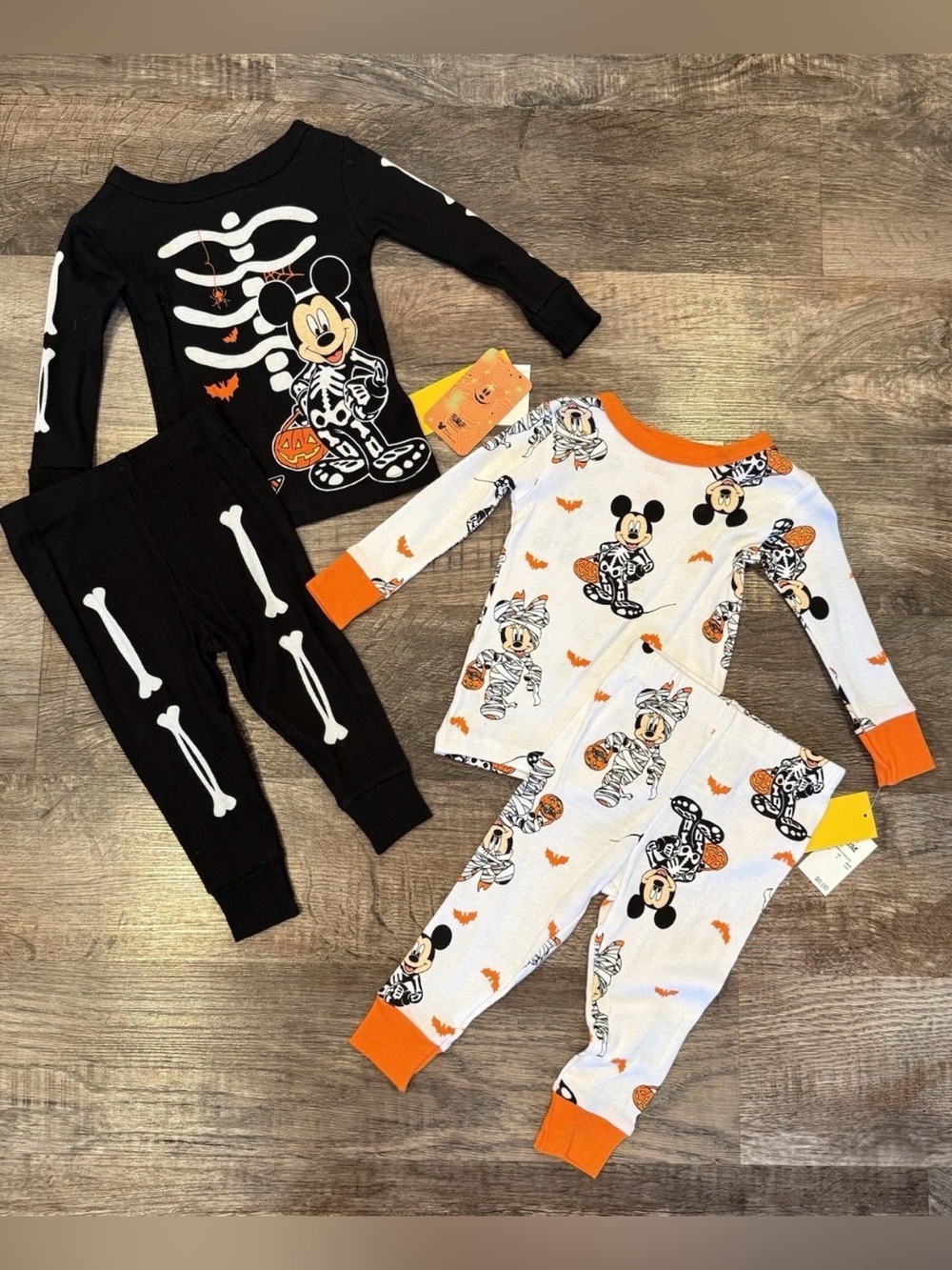 Disney Halloween Mickey & Minnie Toddler 4-Piece Pajama Set Size 3T NWT